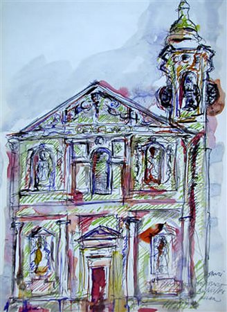 Piero Gauli "Chiesa di San Paolo e Barnaba, Milano 1981" - 1981 - Tecnica...