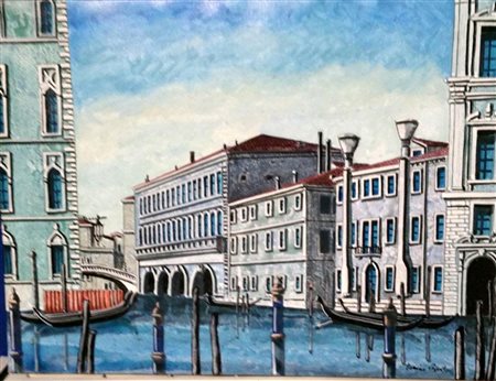 Tonino Caputo "Canal Grande"- Olio su tela - cm 30x40 - Firma autografa...