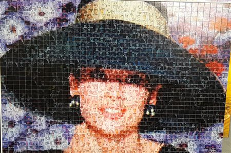 Maria Murgia "Omaggio a Audrey Hepburn"- 2015 - Fotomosaico digitale - cm 70...