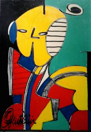 Aldo Gentilini "S.T." - Olio su tela - cm 70x50 - Firma autografa in basso a...