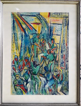 Silvio Vigliaturo "S.T." - 1992 - Tecnica mista su cartoncino - cm 50x35 -...