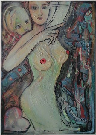 Katarzyna Jasiukiewicz "S.T." - Olio su tela - cm 70x50 - Autentica...