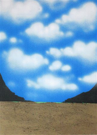 Antonio Carena "Ipotesi di paesaggio"- 2008 - Olio e sabbia su tela- cm...