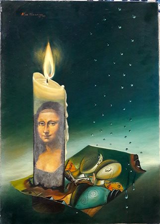 Nino Traverso "Luci e ombre" - 1969 - Olio su tela - cm 70x50 - Autentica e...