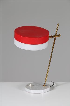 STIL LUX Lampada da tavolo in ottone perpex bianco e rosso, con base in...