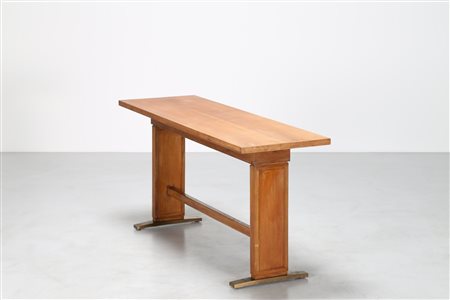 MICHELUCCI GIOVANNI (1891 - 1990) Tavolo consol in legno di noce e castagno...