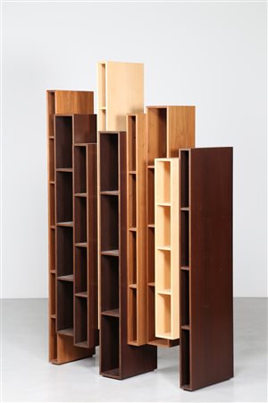 DE COTIIS VINCENZO Libreria da centro in varie essenze di legno, mod....