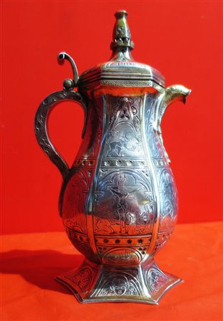 TUELS LARSEN LUND (1741 - 1779) - RARO VERSATOIO IN ARGENTO, COPENHAGEN Base...