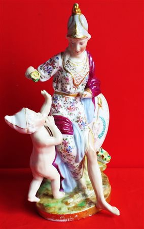 MEISSEN - 'ATHENA' in porcellana policroma, H 22,5 cm A MEISSEN FIGURE OF...