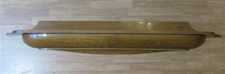 MENSOLA ITALIA XX SEC. Scafo di barca in legno di noce lung. cm 173,5