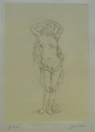 GIORGIO DE CHIRICO (1888 - 1978) - "NUDO" (NUDE FIGURE) Acquaforte P.D.A. 50...