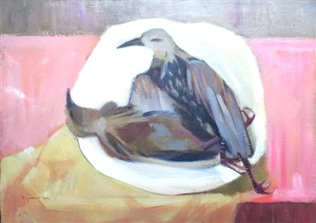 GIUSEPPE AJMONE (1923 - 2005) - 'NATURA MORTA DI CACCIAGIONE' (STILL LIFE...