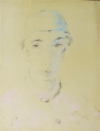 A FIRMA DE PISIS - 'BUSTO DI RAGAZZO' (BUST OF A BOY), 1939 Matita e...