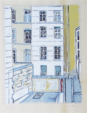 ORFEO TAMBURI (1910 - 1994) - PALAZZI (BUILDINGS) Litografia, 50 x 70 cm...