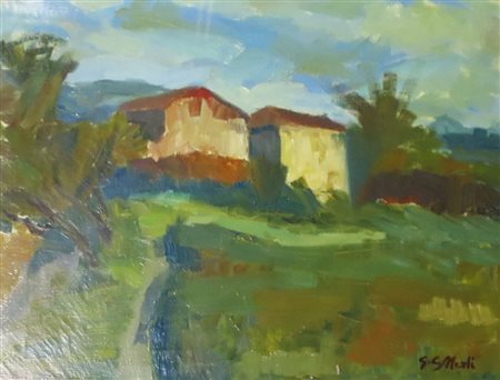 MERLI G. - 'COLLINE EMILIANE', 1974 (EMILIAN HILLS) Olio su tela 50 x 40 cm...