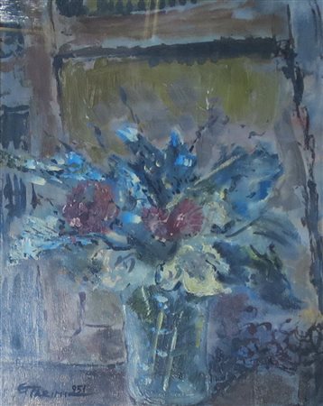 TARINI G. - 'NATURA MORTA DI FIORI IN VASO' (STILL LIFE FLOWERS IN A VASE)...