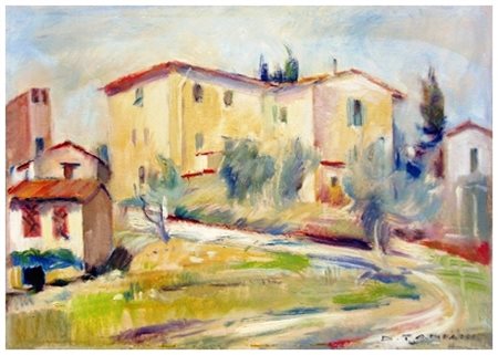 DESIDERIO TANFANI Settignano 1897 – Settignano 1977 Paesaggio Olio su tavola...