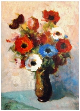 CORRADO MICHELOZZI Livorno 1883 – Livorno 1965 Senza titolo Olio su tavola 35...