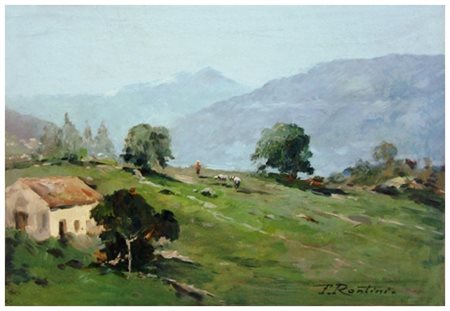 FERRUCCIO RONTINI Firenze 1893 – Livorno 1964 Senza titolo Olio su tela 35 x...