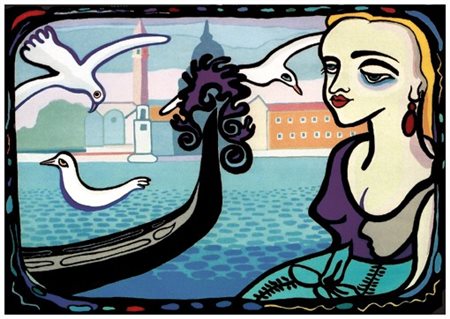 GIUSEPPE VIVIANI Agnano Pisano 1898 – Pisa 1965 La veneziana 1956 Litografia...