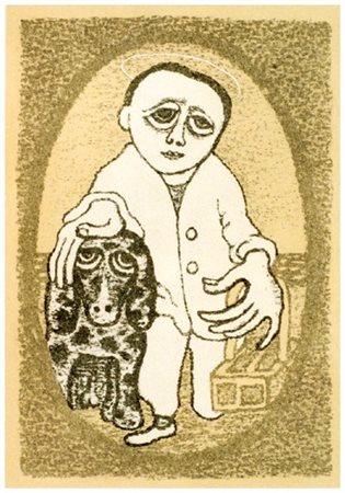 GIUSEPPE VIVIANI 1898 – 1965 San Rocco 1961 Litografia a 3 colori es.89/100....