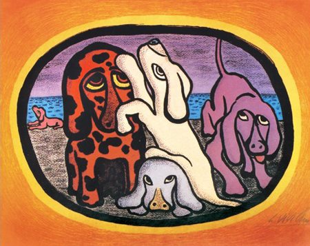 GIUSEPPE VIVIANI Agnano Pisano 1898 – Pisa 1965 Gruppo di cani 1963...