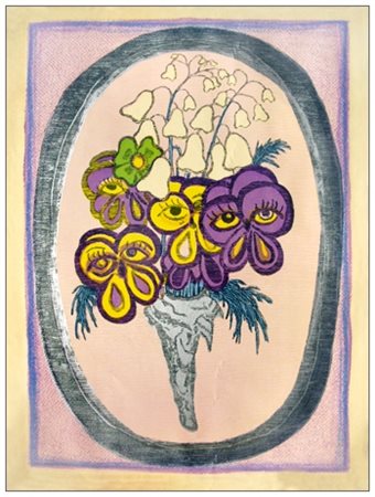 GIUSEPPE VIVIANI Agnano Pisano 1898 – Pisa 1965 Fiori 1964 Litografia a 6...