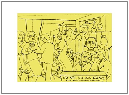 GIUSEPPE VIVIANI Agnano Pisano 1898 – Pisa 1965 Tabarin 1964 Litografia a 2...