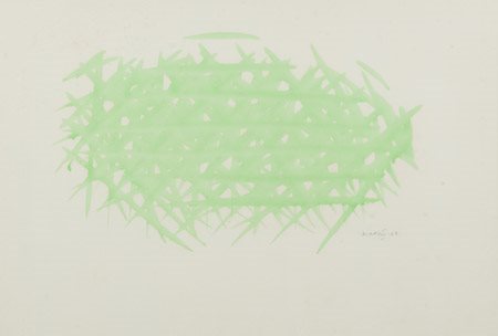 Piero Dorazio (Roma 1927 2005) Reticolo 1963 Acquerello su carta, cm. 37x54...