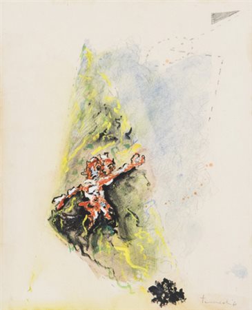 Tancredi Parmeggiani (Feltre (Bl) 1927 Roma 1964) Facezia: Matto 1960 Tempera...