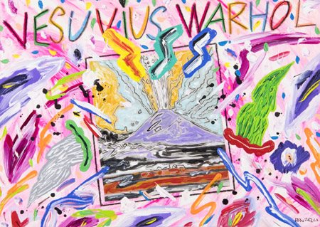 Bruno Donzelli (Napoli 1941 ) Vesuvius Warhol Olio e tecnica mista su tela,...