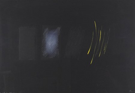 Ennio Finzi (Venezia 1931 ) Dalle tavole dell'assenza 1980 Tecnica mista e...