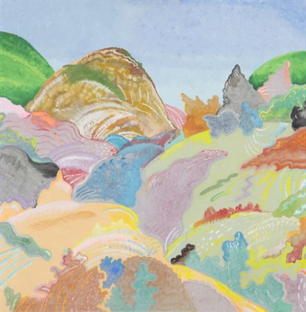 Luca Alinari (Firenze 1943 ) Paesaggio 1° periodo 1970-71 Olio su tela, cm....