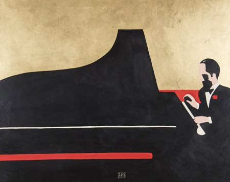 Fabio De Poli (Genova 1947 ) Suona ancora per me George 1992 Vinilico e...