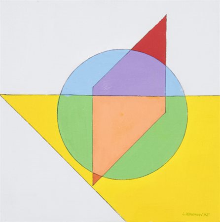 Luigi Veronesi (Milano 1908 1998) Costruzione TH3 1985 Olio su tela, cm....