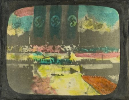 Mario Schifano (Homs 1934 Roma 1998) Paesaggio TV 1970 Riporto fotografico su...