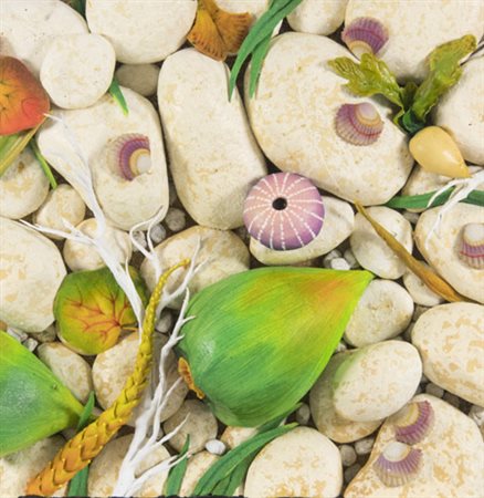 Piero Gilardi (Torino 1942 ) Spiaggia con cocchi e riccio Gommapiuma cm....