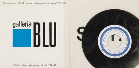 Raymond Hains (Saint Brieuc 1926 ) Disque Blu pour Saffa 1970 Assemblaggio di...