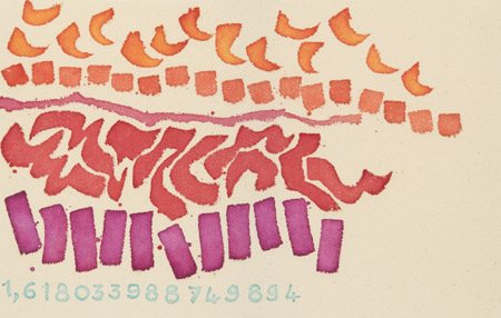 Giorgio Griffa (Torino 1936 ) Sezione aurea 2010 Acrilico su tela, cm. 33x50...