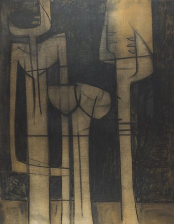 Roberto Crippa (Monza (Mi) 1921 Bresso (Mi) 1972) Totemica 1956 Olio su tela,...