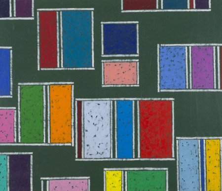 Piero Dorazio (Roma 1927 2005) Les immobles 1980 Olio su tela cm. 60x70x3,5...