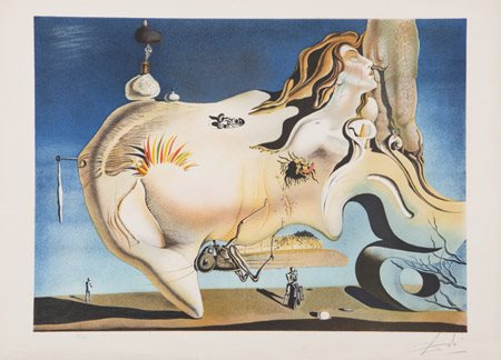 Salvador Dalì (Figuera 1904 1989) Fantasy Litografia su carta, cm. 55x76, es....