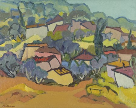 Osvaldo Medici Del Vascello (Torino 1902 Firenze 1978) Paesaggio 1946 Olio su...