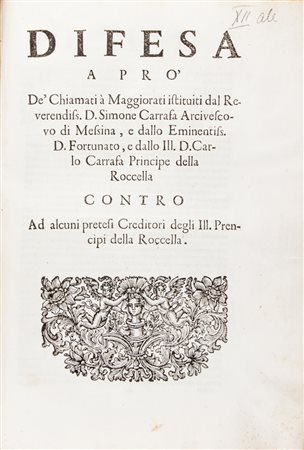 Raccolta di 18 allegazioni feudali riguardanti famiglie nobili dell'ex Reame...