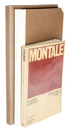 Montale Eugenio, Diario del '71 e del '72.Vicenza: Mondadori, 1973.In-8&deg;...