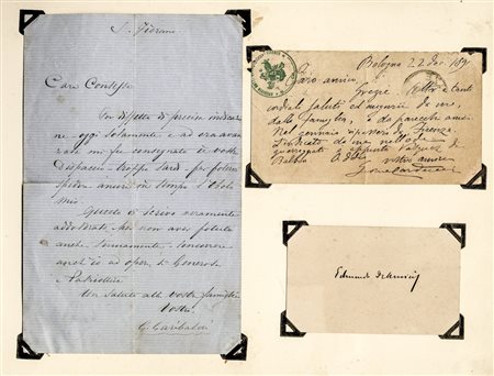 Album con circa 80 tra firme, cartoline e lettere autografe.Fine '800 -...