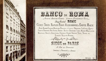 Banco di Roma / Societe Anonyme Capital 70.000.000 Entièrement Versé / Siège...