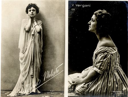 Raccolta di 39 ritratti fotografici di attori (fotografie e cartoline). Molte...