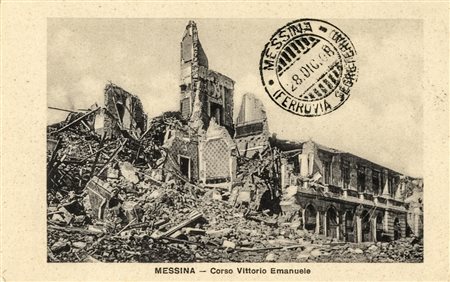 Raccolta di circa 125 cartoline postali non viaggiate relative al terremoto...