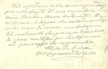 Raccolta di circa 29 tra lettere autografe, cartoline, biglietti da visita...